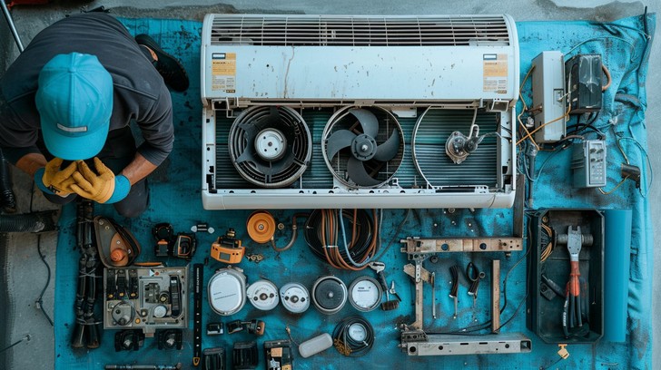 Technician installing an energy-efficient heat pump for a Victoria BC home